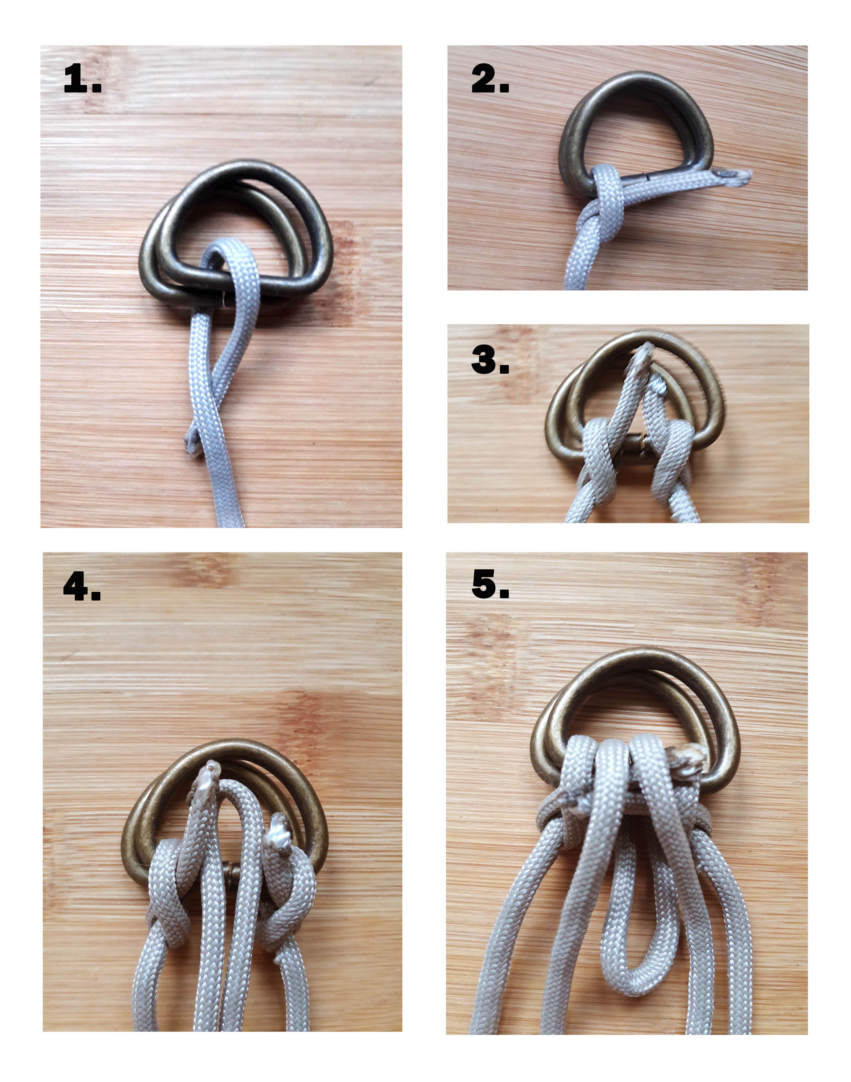 Anfangsknoten Paracord Flechtgürtel